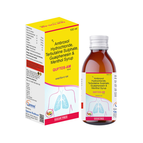 100ml Ambroxol Hydrochloride Terbutaline Sulphate Guaiphenesin And Menthol Syrup