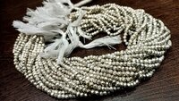 Natural Silver Pyrite Rondelle Faceted Beads 3-4mm Beads Strand 13 inch Long