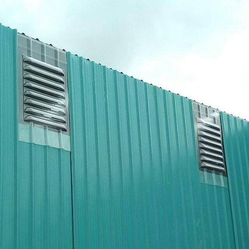 Industrial Polycarbonate Louvers - Color: Green