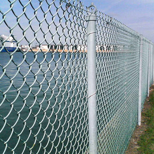 Chain Link Fencing Mesh - Color: Grey