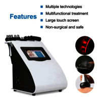 Ultrasonic Cavitation Machine Multifunction Digital Touch Screen with Radio Frequency RF and Vacuum