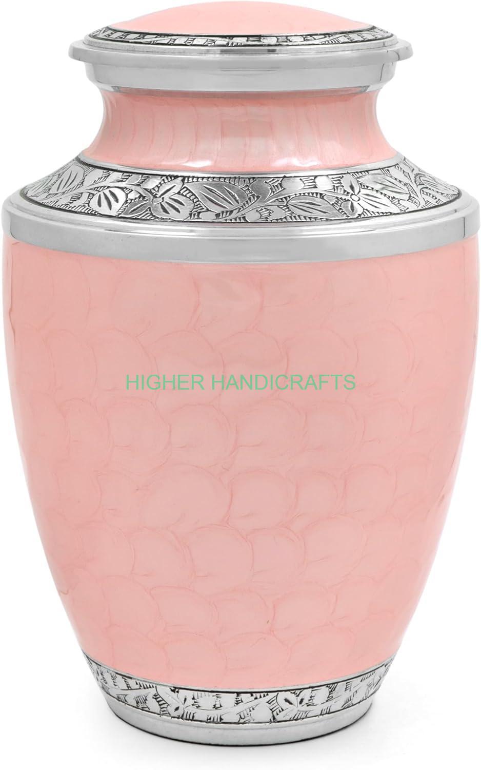 Aluminium Pink Cremation Urn for Adult Women Ashes - Wholesale Bulk Funeral Urns Supplies