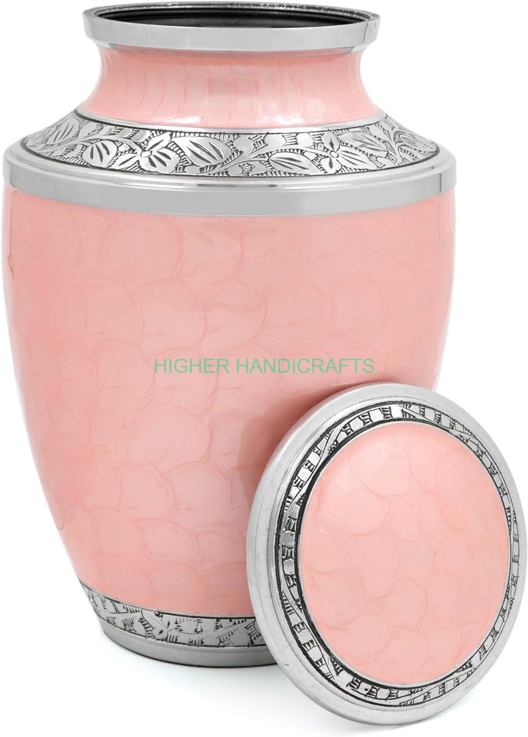 Aluminium Pink Cremation Urn for Adult Women Ashes - Wholesale Bulk Funeral Urns Supplies
