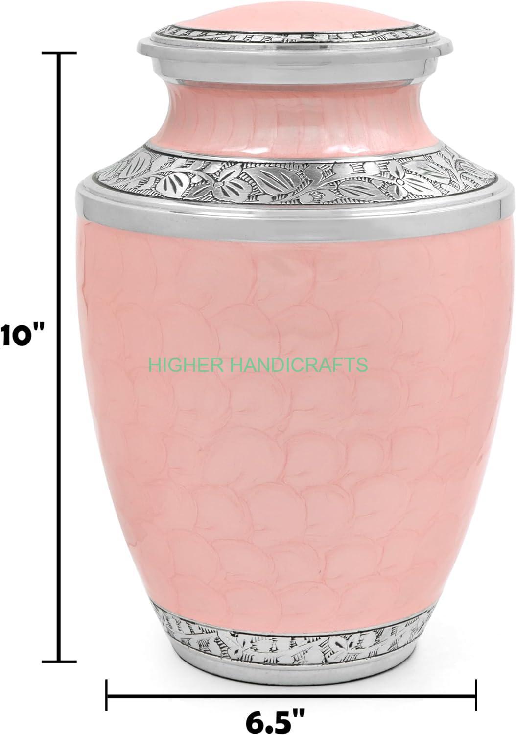 Aluminium Pink Cremation Urn for Adult Women Ashes - Wholesale Bulk Funeral Urns Supplies