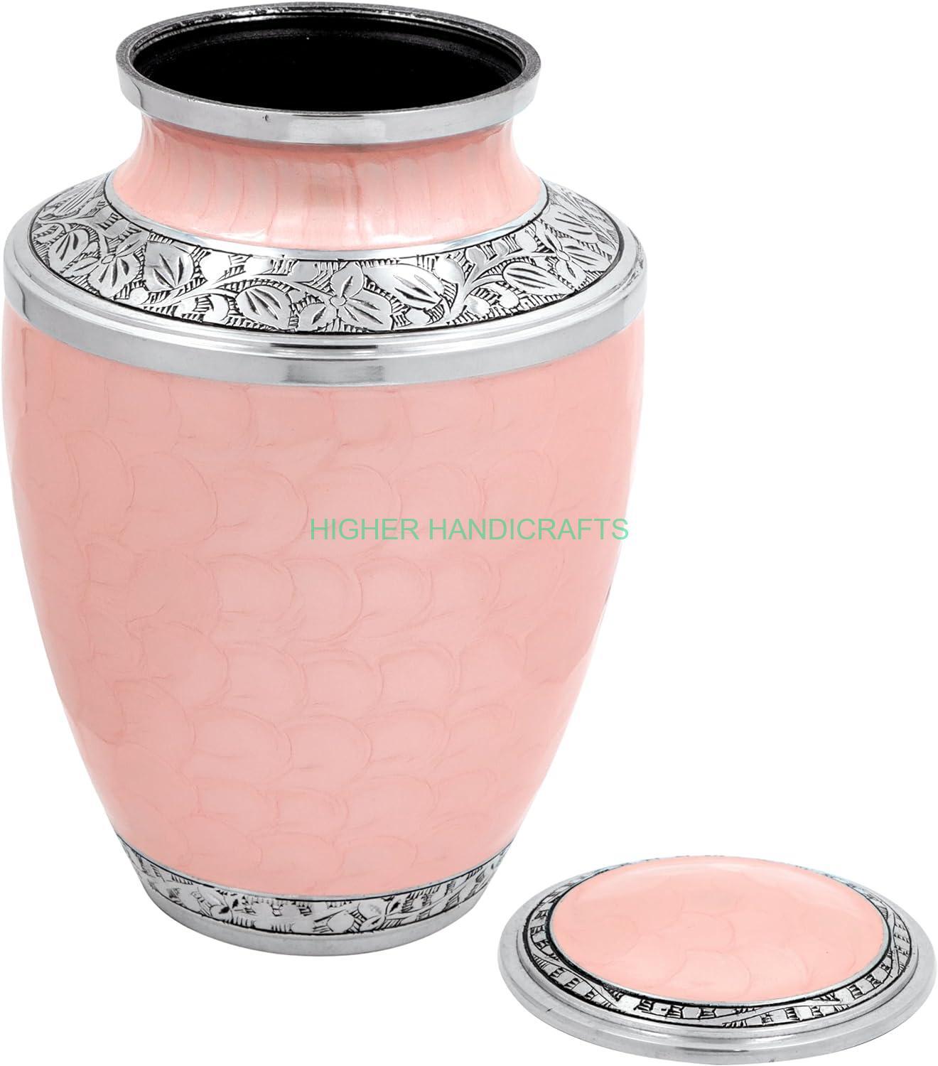 Aluminium Pink Cremation Urn for Adult Women Ashes - Wholesale Bulk Funeral Urns Supplies