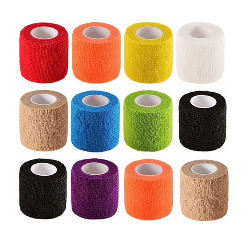 2Inch X 4.5 Mtr A-Tape Breathable Self Adhesive Cohesive Bandage For Humans And Pets - Color: Multicolor