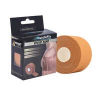 Rigid Tape - Cotton, 3.8 Cm X 13.7 M, Brown | Reusable Design For Maximum Muscle Support And Stability During Physical Activities