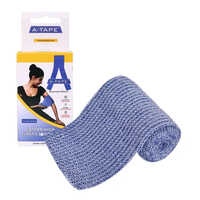 Cotton High Elastic Bandage Wrap - Premium Compression 4-inch Blue Roll | Reusable, External Use, Not Sterilized