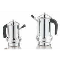 Stainless Steel Oil Can - Stainless Steel, Round Shape, Silver Color | 1-year Warranty For Industrial Oil Use