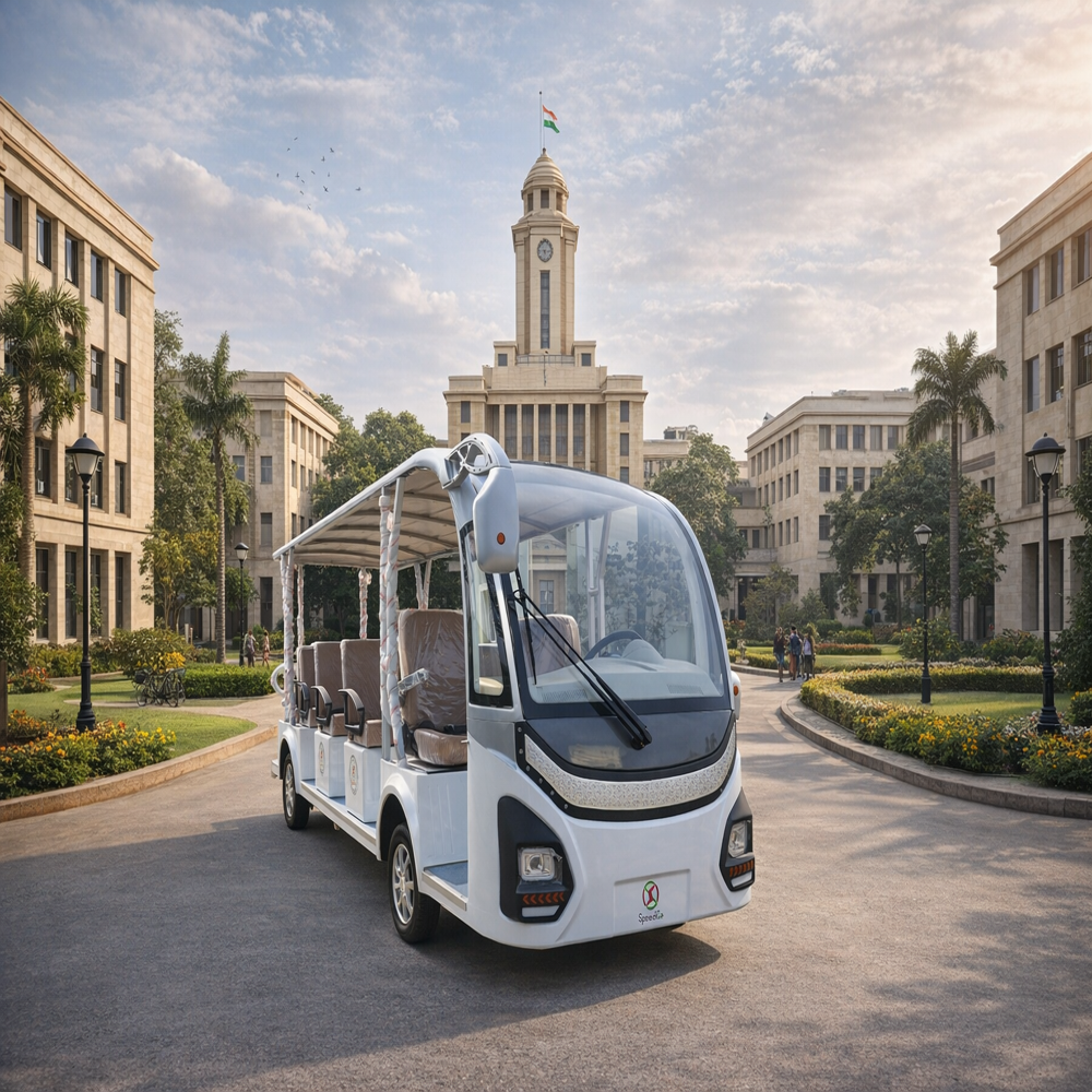 14 Seater E-bus Golf Cart - Color: Green