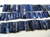 Natural Sodalite Baguette Shape 15-20mm Beads strand 8 Inch long