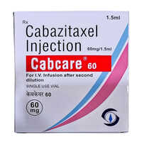 60 Mg Cabazitaxel Injection - 1.5 Ml Vial | Liquid Formulation, Suitable For All Patients, Recommended Dosage Per Healthcare Professional