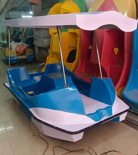 FRP 4 SEATER PADDLE BOAT WITH SHED