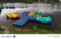 FRP 4 SEATER PADDLE BOAT WITH SHED