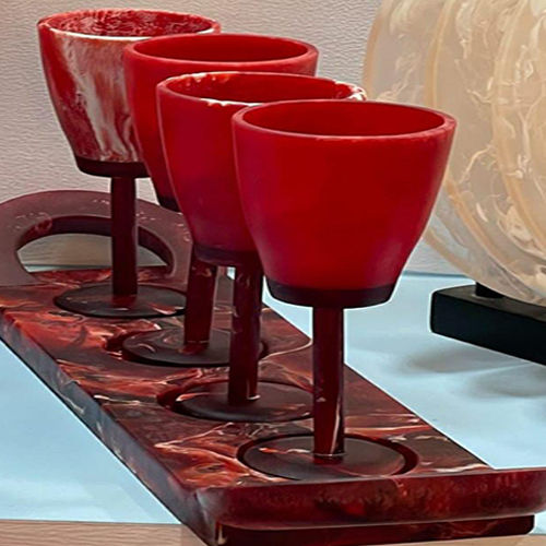 Resin Glass - Color: Red