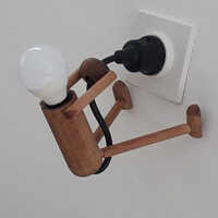 Mango Wood Light Wall Bracket - Color: Brown