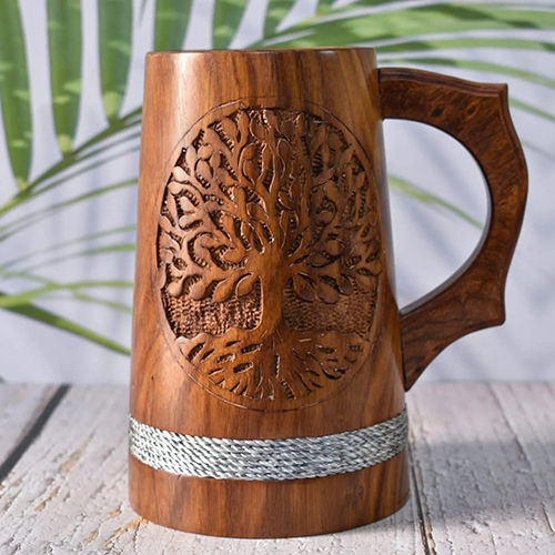 Designer Horn Mug - Color: Brown