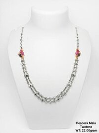 New Design Silver Peacock Mala