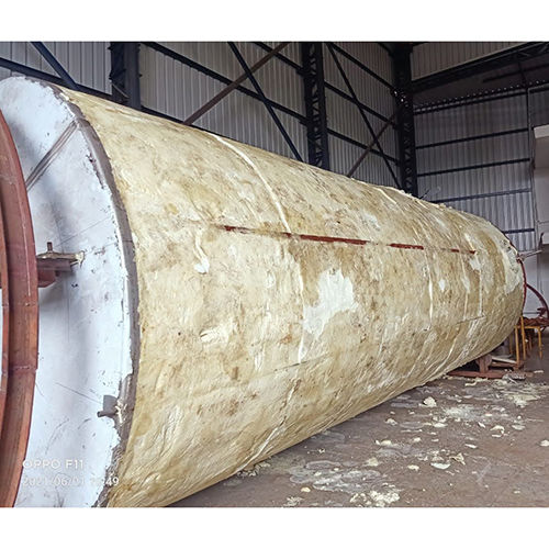 FRP Chemical Storage Tank - Custom Made Cylindrical Shape , Durable Leak-Proof Design, Corrosion and Chemical Resistant, White Color for Safe Oil Storage