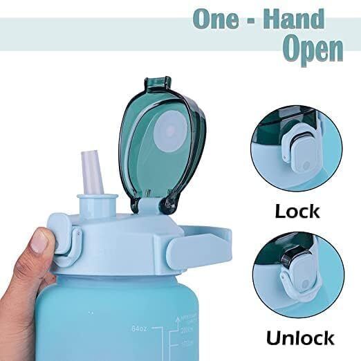 motivational water bottle set of 3 pcs