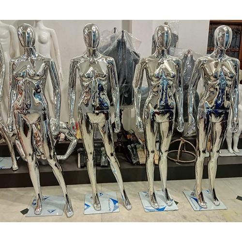 Female Silver Chrome Mannequin