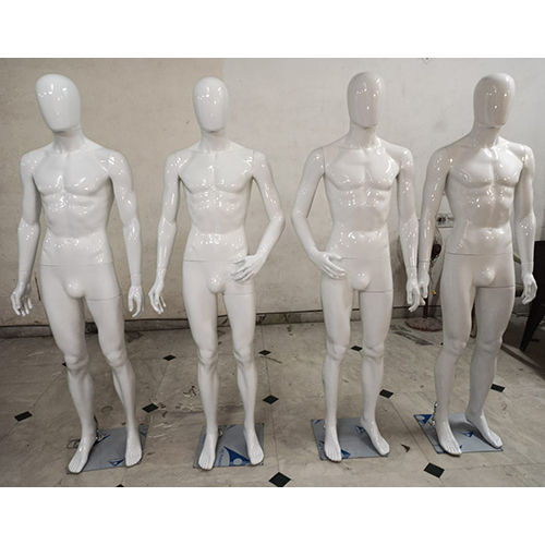 Male White Glossy Mannequin - Age Group: Adults