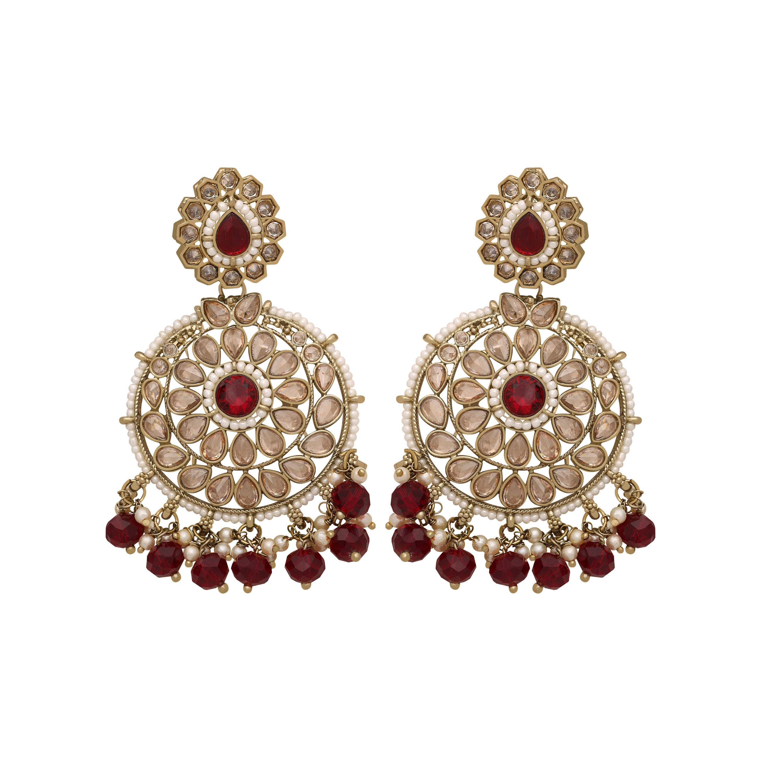 Reverse AD Earring Maangtikka Set|Royal Chandbali Earring Maangtikka Set|Traditional Indian Earring and Maangtikka set |Gift For Her .