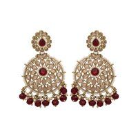 Reverse AD Earring Maangtikka Set|Royal Chandbali Earring Maangtikka Set|Traditional Indian Earring and Maangtikka set |Gift For Her .