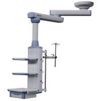 Double Arm Ot Pendant - Aluminium, 220 Volt (v) Power, White Color | Ideal For Hospitals And Veterinary Clinics, Multiple Accessory Accommodations
