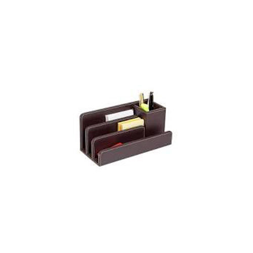 Pu Leather Pen Stand - Color: Brown