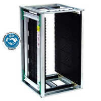 Pcb Magazine Rack - Aluminium And Esd Plastic, 355 X 320 X 563 Mm, Silver Color, 50 Pcs Storage Capacity