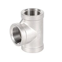 Reducing Tee Ss - 2-inch X 2-inch X 1-inch | Threaded Ends, Permits Smooth Flow Transition For Different Pipe Diameters