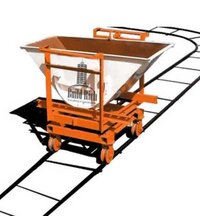 Slab Trolly - Mild Steel, 40mm Pipe & Rails Diameter, Nylon Discharge Wheels | Ideal For Material Handling Applications