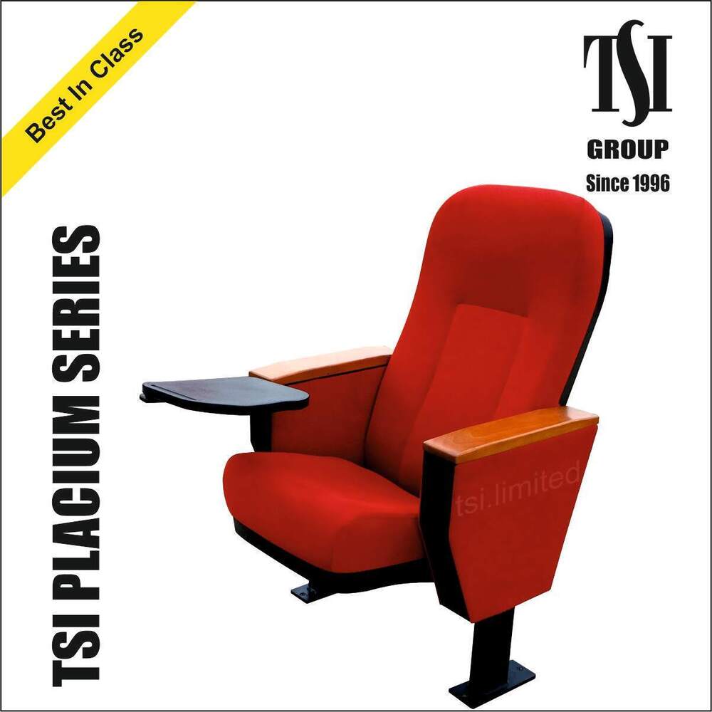 Placium D4 Fixed Auditorium - Theatre Chair - Color: Red