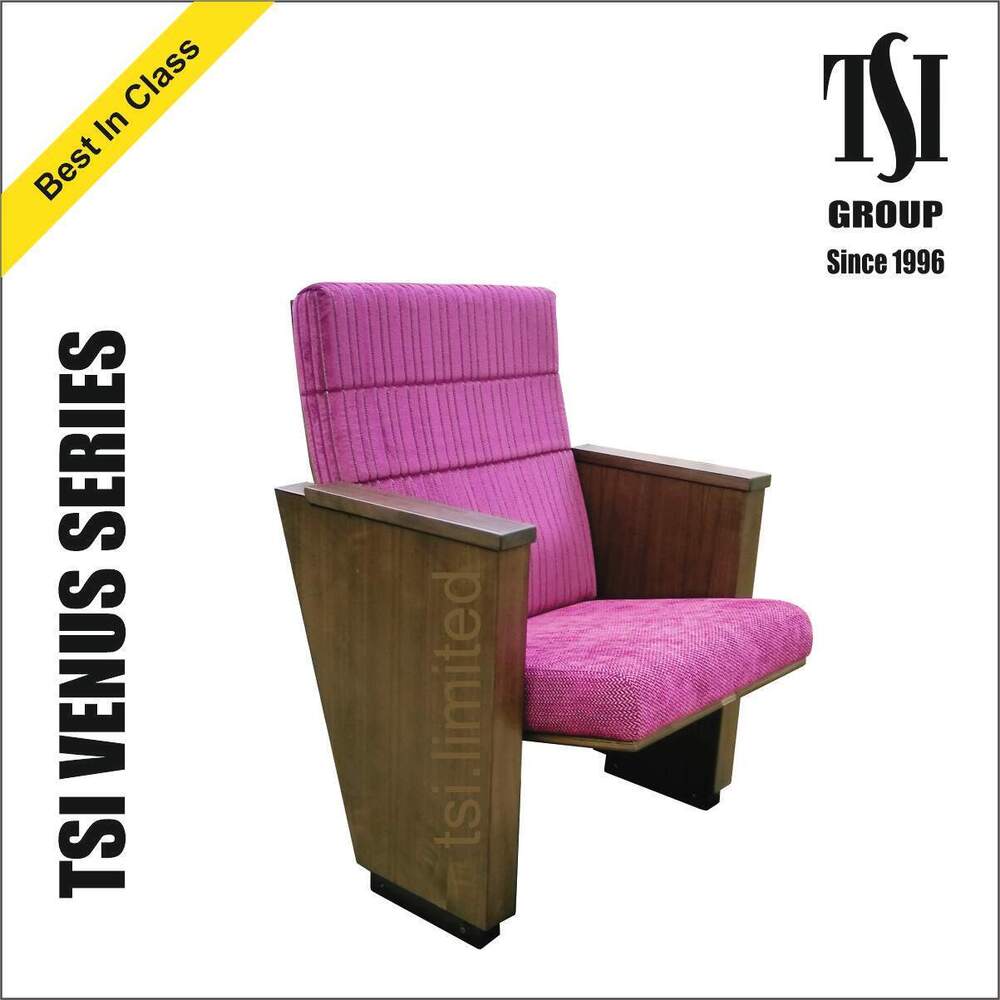 Tsi Auditorium Chair - Auto Tip Up Chair - Venus - Single Motion Tablet Arm - Color: Any Color