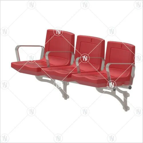 Red Three Seater Stadium Chair, seat