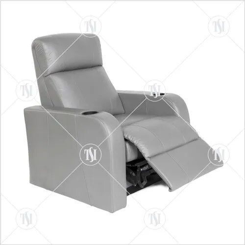 Grey Leather Home Theater Recliner Chair - Feature: Durable