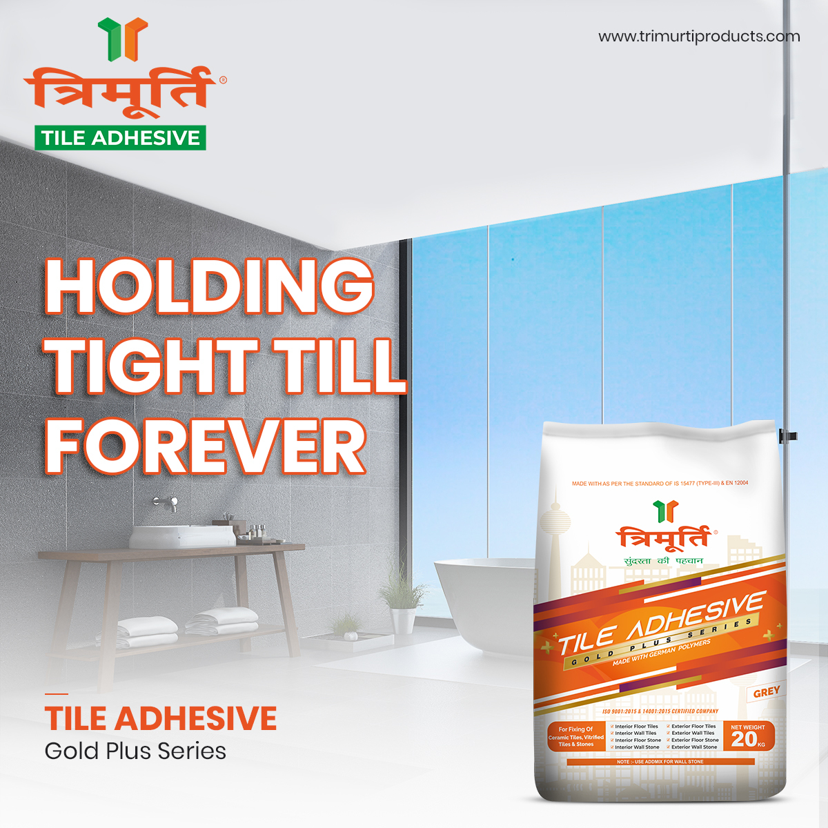 Trimurti 20 Kg Tile Adhesive Gold Plus (White)