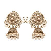 Reverse AD Earring Maangtikka Set| Blossom Bloom jhumki Maangtikka Set| Mehandi plated |Reverse AD Bridal Jewelry.