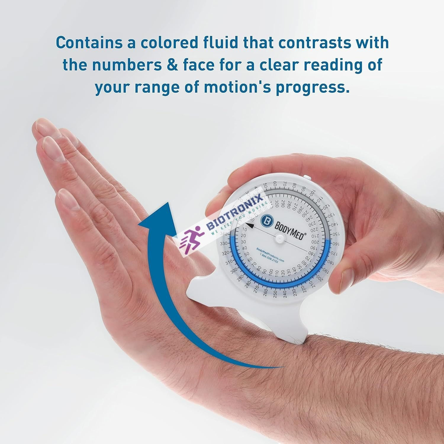 Bubble inclinometer for physiotherapy