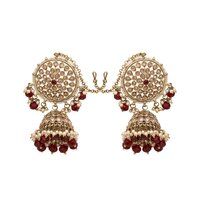 Reverse AD Earring Maangtikka Set| Blossom Bloom jhumki Maangtikka Set| Mehandi plated |Reverse AD Bridal Jewelry..