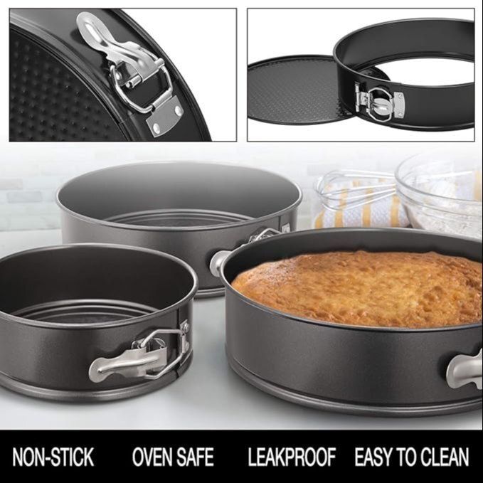 3pcs round cake mould set