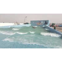 Water Park Wave Pool - Concrete Structure , Outdoor Wave Pool For Endless Surfing Fun And Relaxation