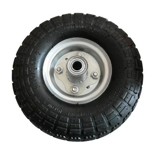 6X2 Inch Heavy Duty Solid Rubber Wheel - Color: Black