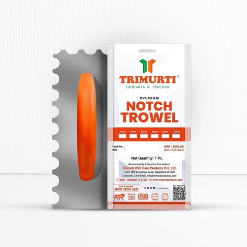 Trimurti 10Mm Notch Trowel - Application: For Tile And Stone Fixing