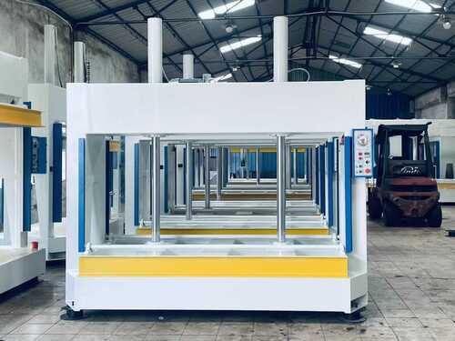 COLD PRESS MACHINE - 2500x1250 mm Dimensions 50 Ton Max Pressure 1000 mm Max Opening 4 kW Electric Power 415V 50 Hz / 3-Phase Automatic Gray Woodworking Machine