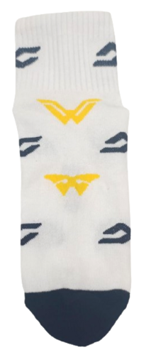 YELLOW AND NAVY DESIGN ANKLE SOCKS