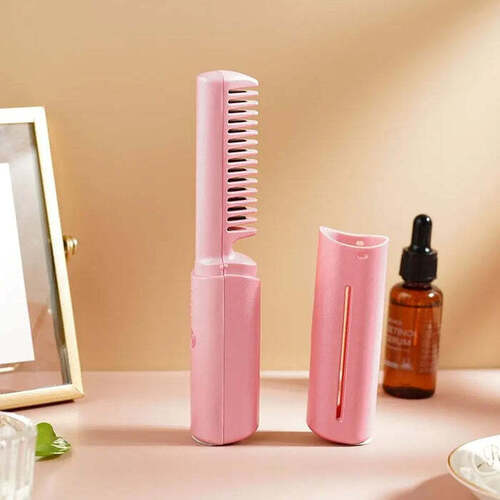 Rechargeable Mini Hair Straightener Travel Portable USB Charging Cordless Hair Straightener Bursh