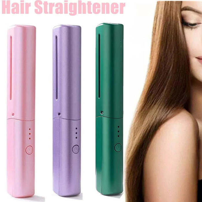 Rechargeable Mini Hair Straightener Travel Portable USB Charging Cordless Hair Straightener Bursh
