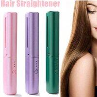 Rechargeable Mini Hair Straightener Travel Portable USB Charging Cordless Hair Straightener Bursh